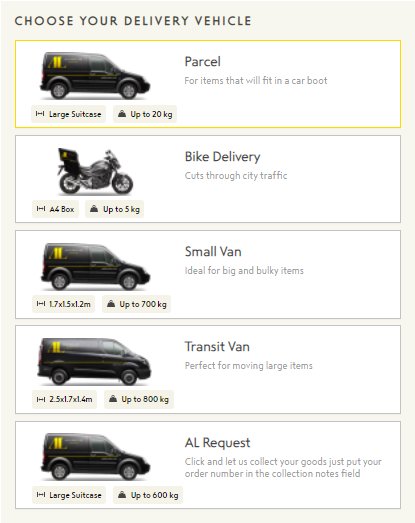 addison-lee-couriers-alternatives-vehicle-selection